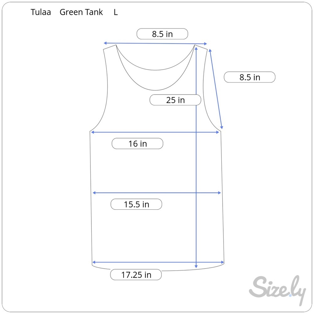 Tulaa Green Tank Top L - Picture 7 of 7